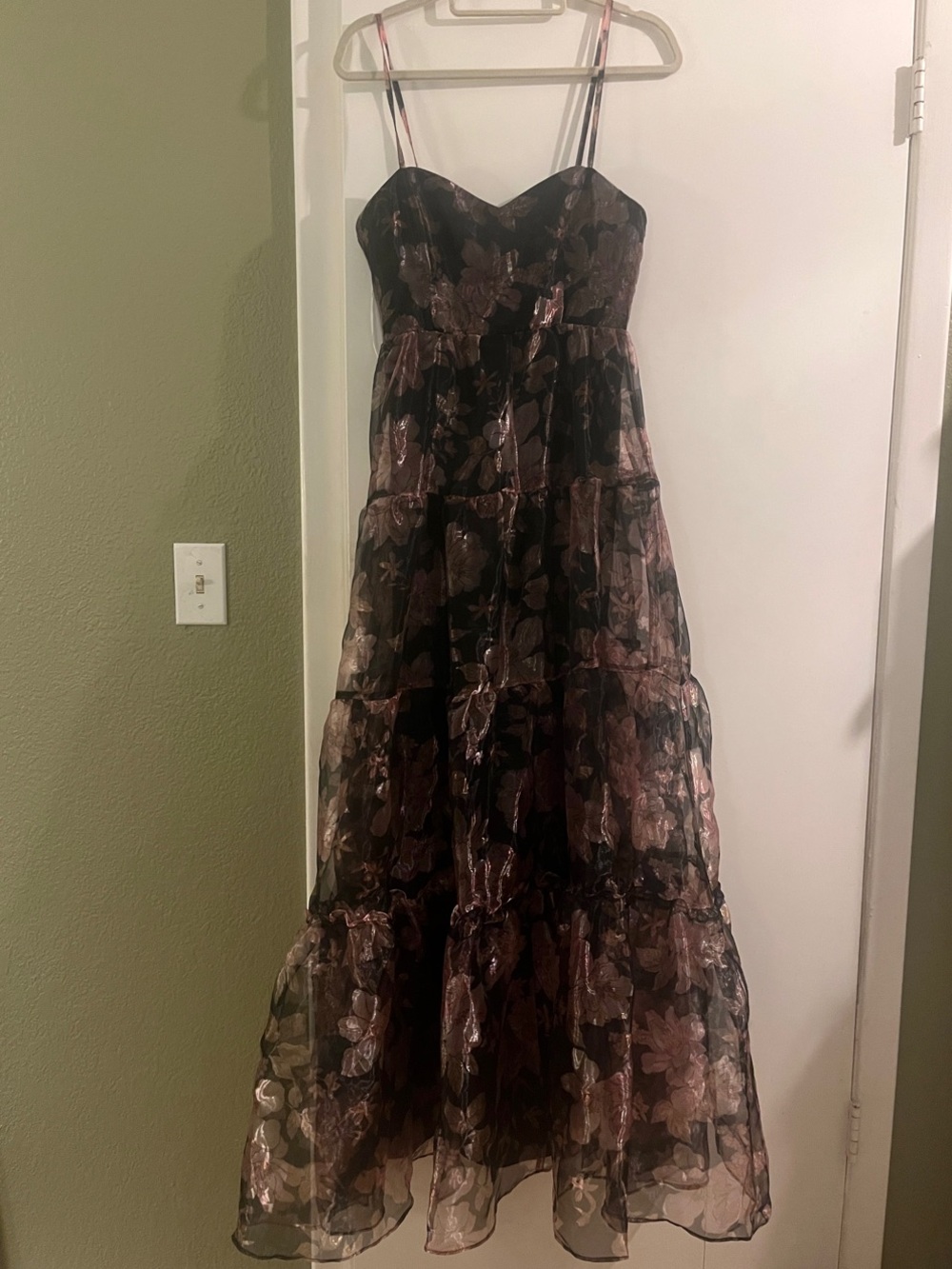 Lulus Calissa Tiered Organza Maxi Dress